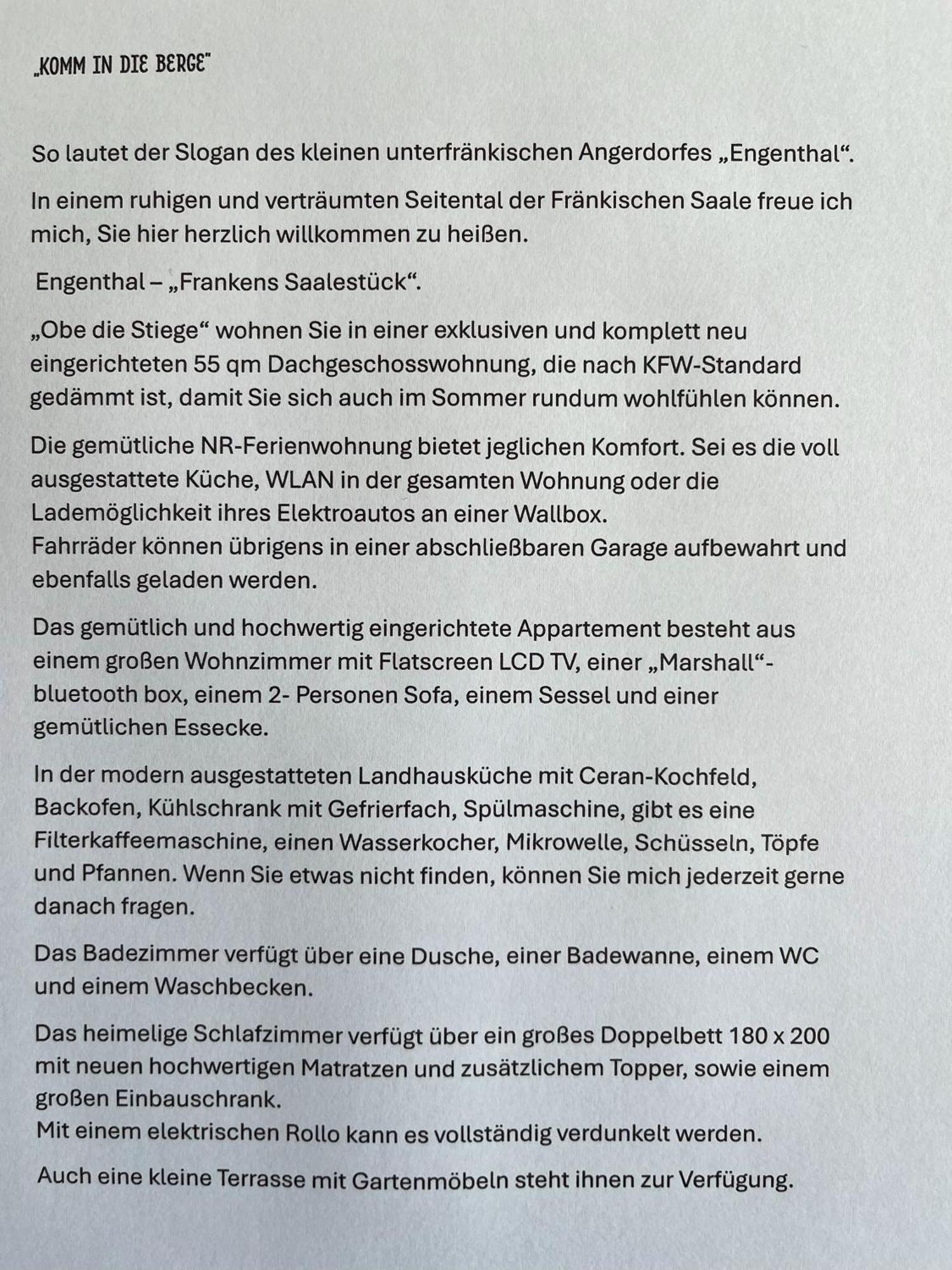Angernest Appartement Elfershausen Buitenkant foto